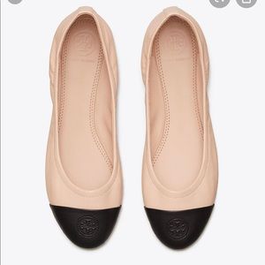 Tory Burch color block elastic ballet
